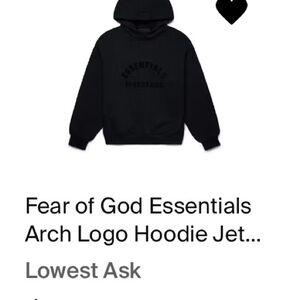 Fear of God Essentials Black Hoodie